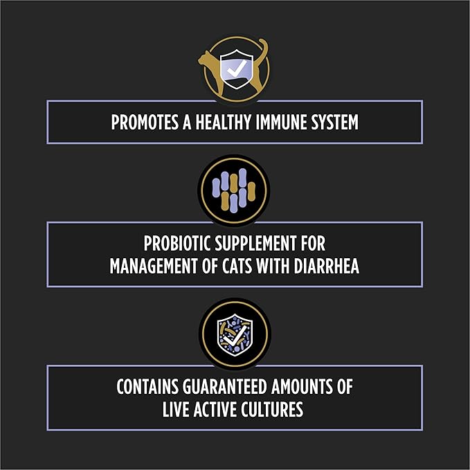 Purina Pro Plan Veterinary Supplements FortiFlora Daily Probiotics for Cats for Digestive Gut Health and Diarrhea - 30 ct. Box